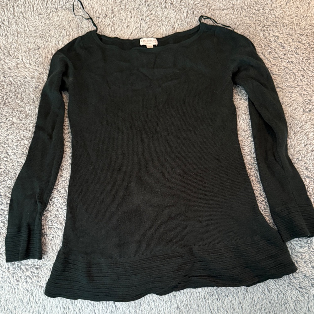 A Pea in the Pod dark green Long Sleeve Knit Top- Maternity